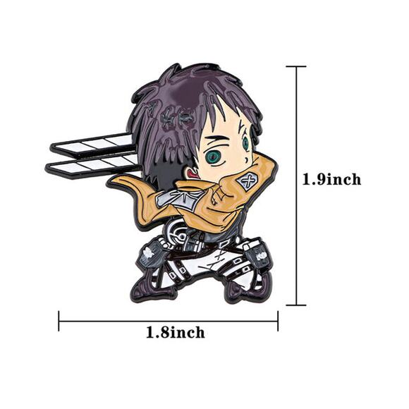 Attack On Titan Eren Yeager Enamel Pins 74 - Picture 3 of 6